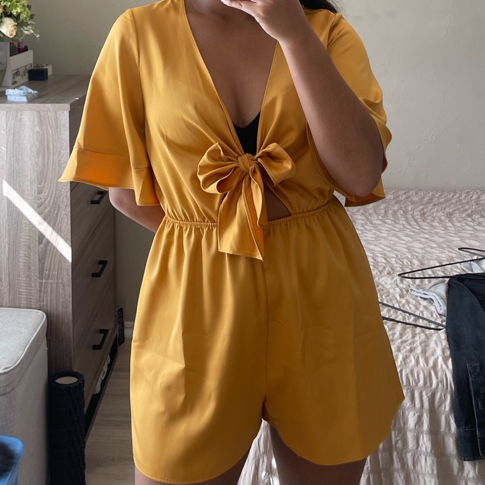 Satin kimono sleeve playsuit